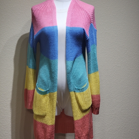 Lane Tree-Sm Cardigan, Color Blocked - Picture 1 of 3